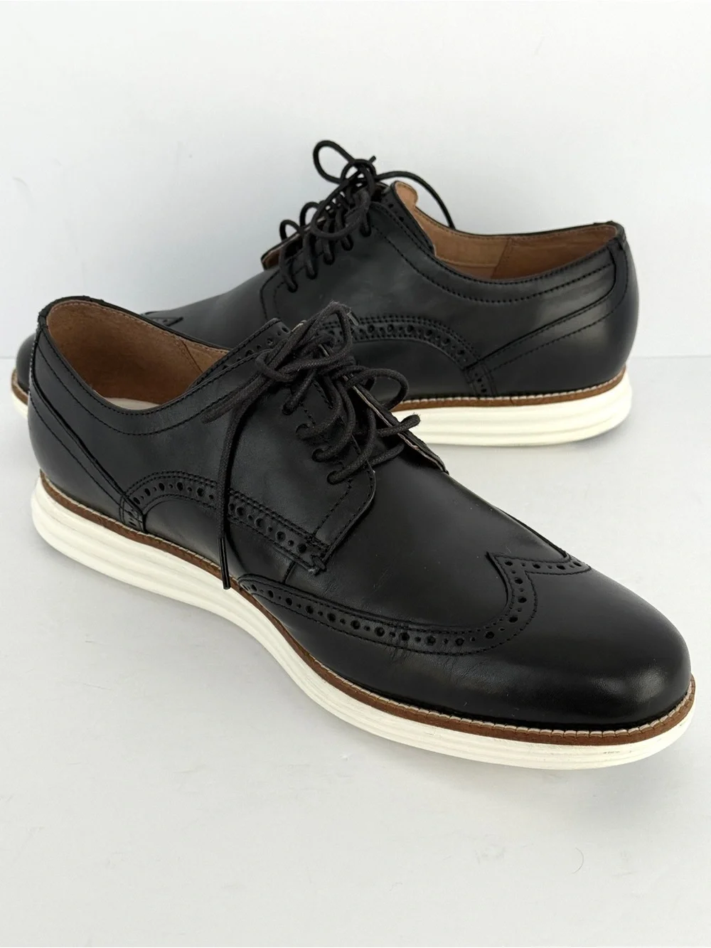 Cole Haan Men's ØriginalGrand Wingtip Oxford Shoes Black Size 11.5M
